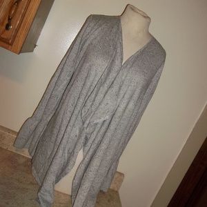 NWT STYLE & CO PETITE LT GREY HEATHER TWD SWEATER
